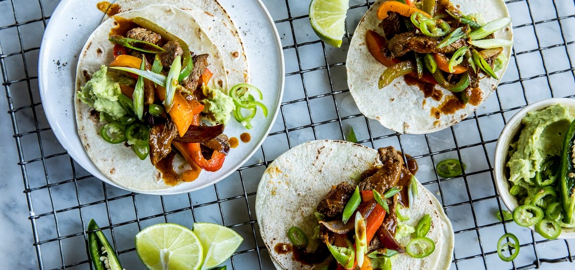 Fajitas med biffstrimler