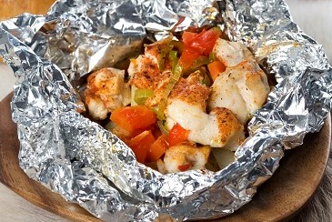 Foliepakke på bål eller grill